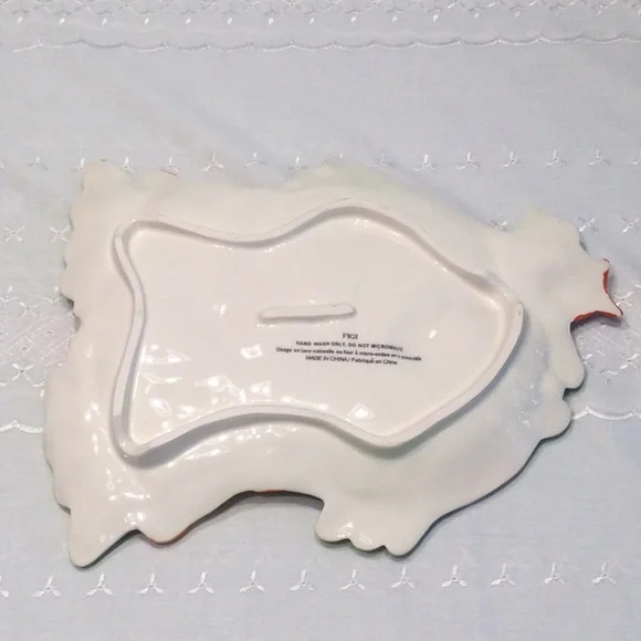 FIGI Colorful Tropical Fish Shaped Ceramic Dish Fish is wearing Sunglasses - Picture 4 of 5